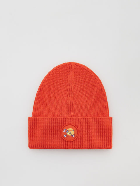 Reserved Baby Boy's Orange Ribbed Viscose Beanie Hat | Reserved In Lebanon