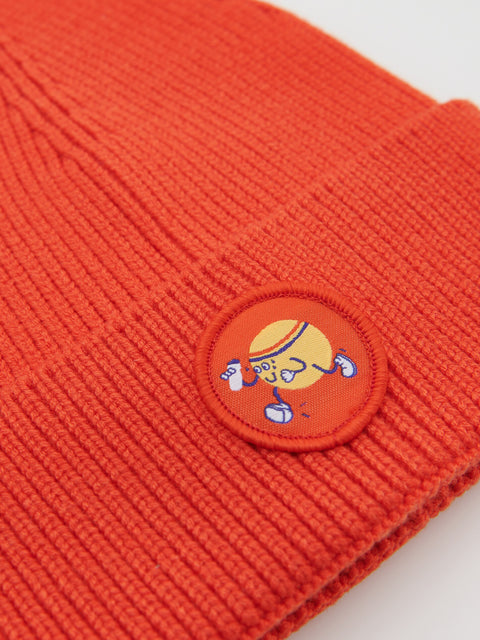 Reserved Baby Boy's Orange Ribbed Viscose Beanie Hat | Reserved In Lebanon