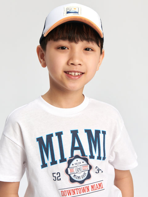 Sinsay Boy's White Miami Print Short Sleeve T-Shirt | Sinsay In Lebanon