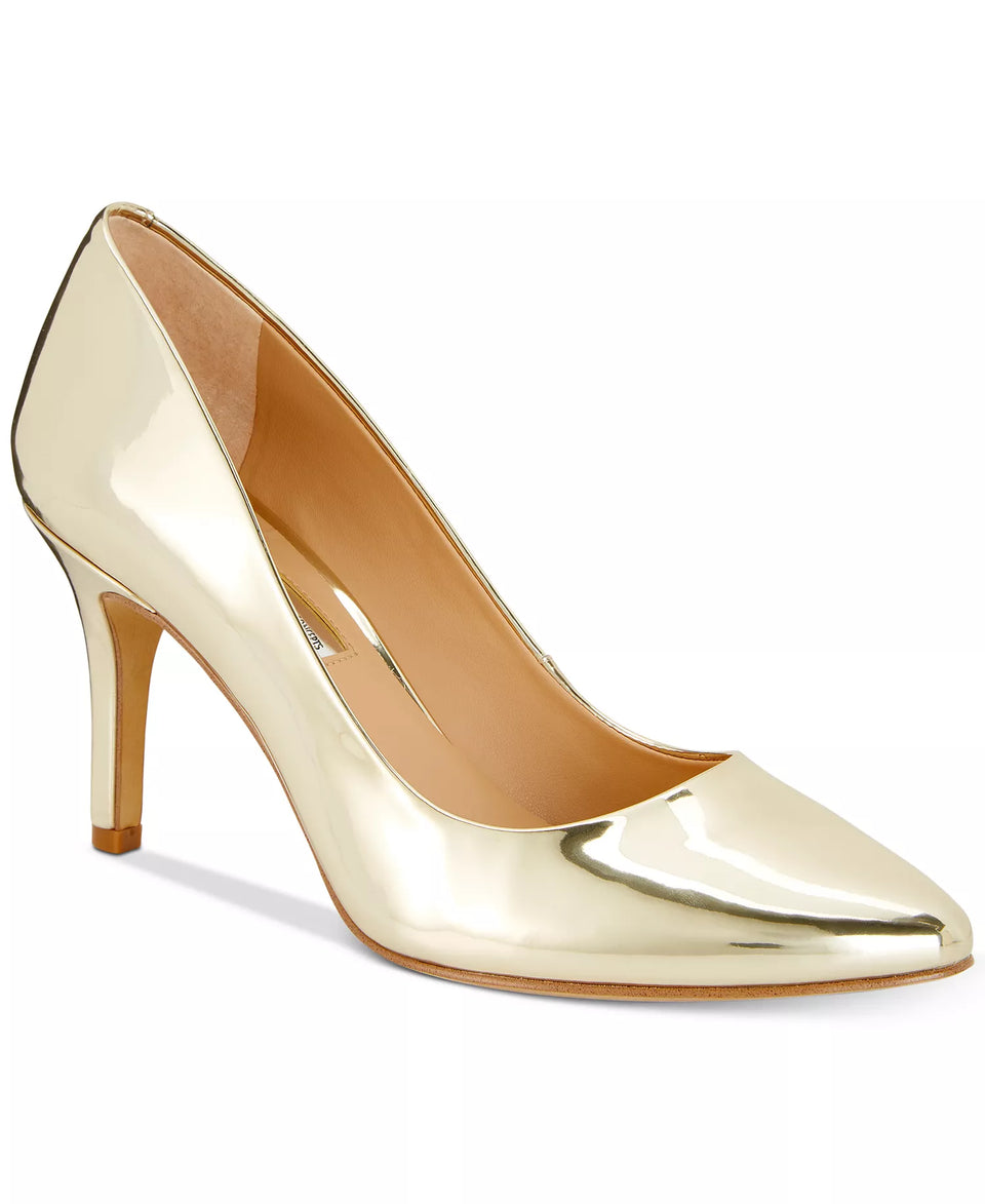 INC International Concepts Women's Gold Zitah Pointed Toe Heels | INC International Concepts In Lebanon