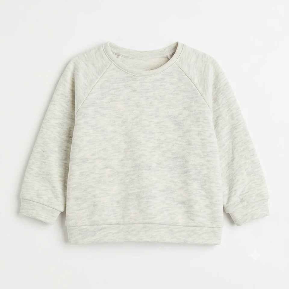 Zara Baby Girl's Light Grey Plain Pullover Sweatshirt | Zara in Lebanon