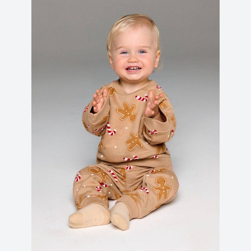 Sinsay Baby Boy's Camel Holiday Gingerbread Man Graphic Pajama Set