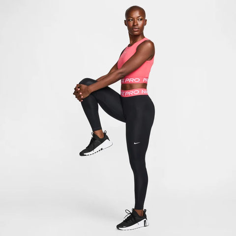 Nike Pro Women's Black Mid-Rise Mesh-Panelled Leggings | Nike Pro In Lebanon