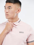 Barbour  Iternational Men's  Tipped Polo in Pink Cinder  T-Shirt TTQN7 FE1291