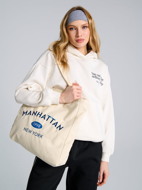 Sinsay Women's White Printed Sports Hoodie|Sinsay In Lebanon