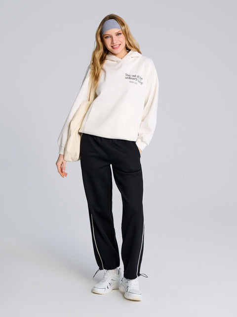 Sinsay Women's White Printed Sports Hoodie|Sinsay In Lebanon