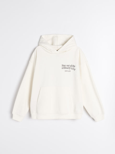 Sinsay Women's White Printed Sports Hoodie|Sinsay In Lebanon