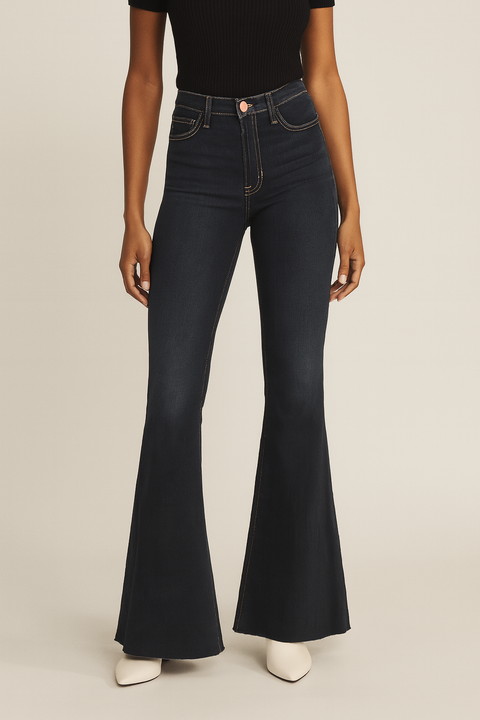 Forever 21 Women's Navy High Rise Boot Cut Flare Jeans | Forever 21 In Lebanon