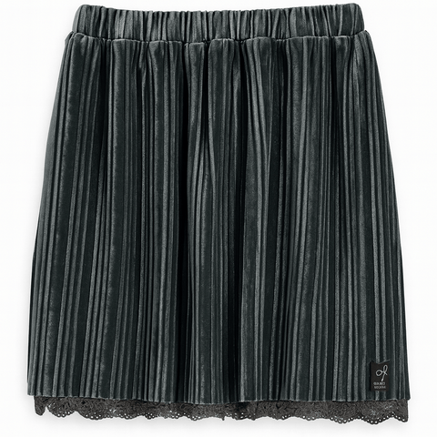Boboli Baby Girl's Grey Velvet Skirt| Boboli in Lebanon