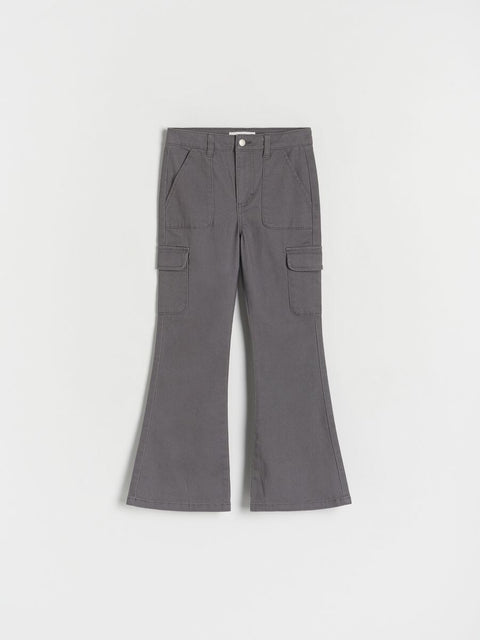 Reserved Girl's Gray Flare Cargo Pant |Reserved In Lebanon