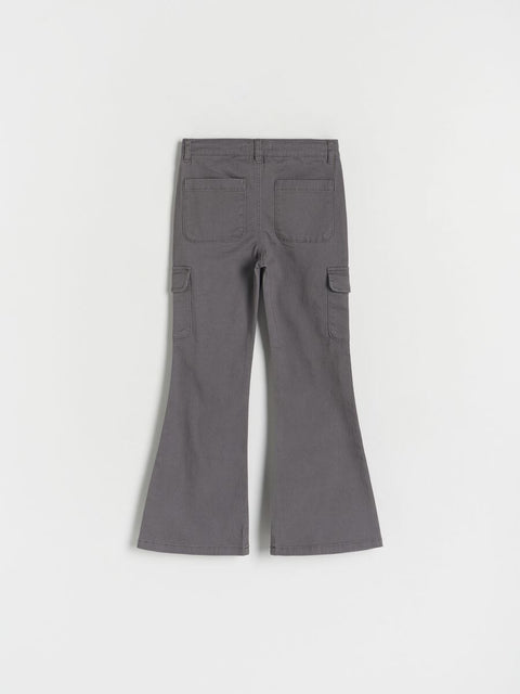 Reserved Girl's Gray Flare Cargo Pant |Reserved In Lebanon