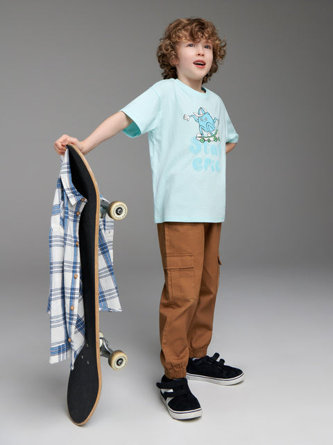 Sinsay Boy's Light Blue T-Shirt With Print | Sinsay In Lebanon