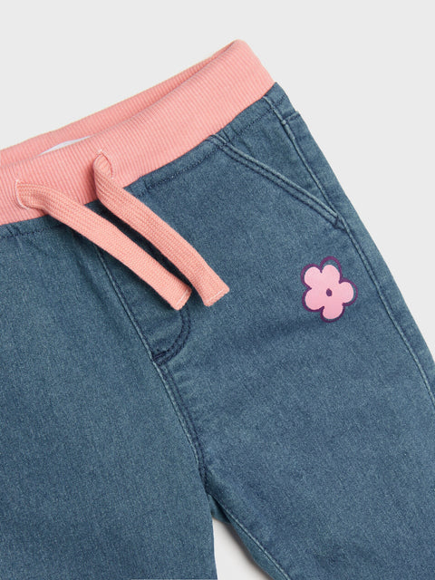 Sinsay Baby Girl's Blue Denim Jogger Pant | Sinsay In Lebanon