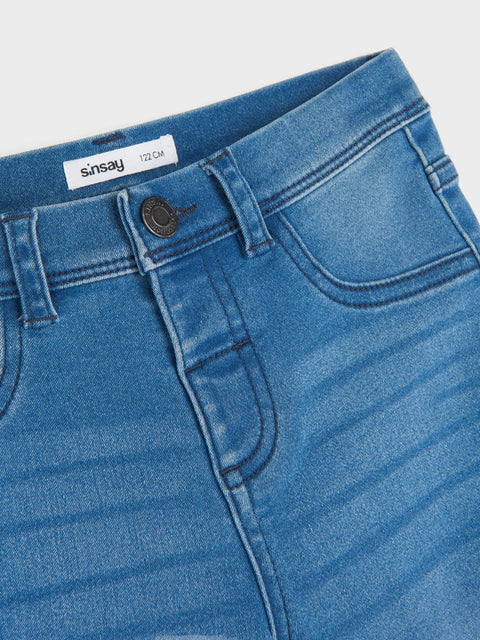 Sinsay Girl's Blue High Rise Slim Jeans | Sinsay In Lebanon