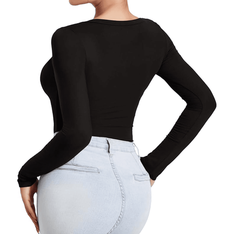 Derek Heart Women's Black Long-Sleeve Bodysuit | Derek Heart In Lebanon
