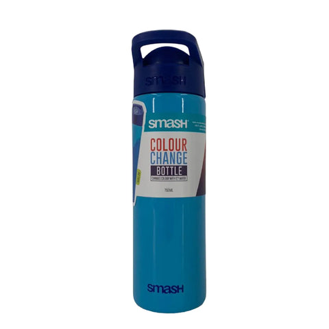 Smash Blue Stainless Steel Colour Change Bottle Single Wall With Straw 750ml  / 31671 | Smash In Lebanon