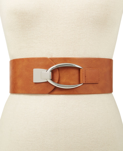 I.N.C. International Concepts Women's Cognac Interlocking-Hook Stretch Belt | I.N.C. International Concepts In Lebanon