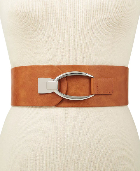 INC International Concepts Women's Brown Interlocking-Hook Stretch Belt | INC International Concepts In Lebanon