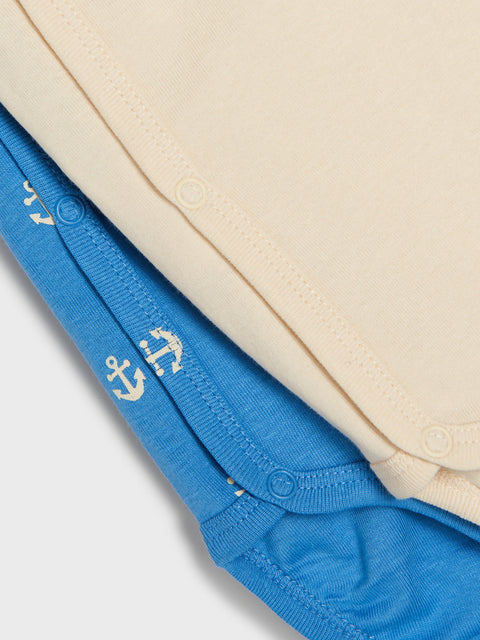 Sinsay Baby Boy's Beige/Blue Bodysuits 2-Pack | Sinsay In Lebanon