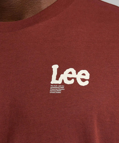 Lee Men's Brown Byrne Subtle Logo T-Shirt |Lee In Lebanon