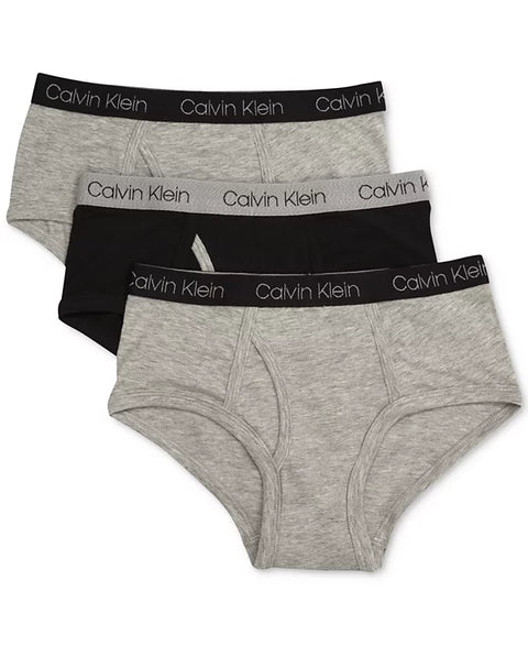 Calvin Klein Boy's Heather Grey 3-Pk. Cotton Briefs | Calvin Klein In Lebanon