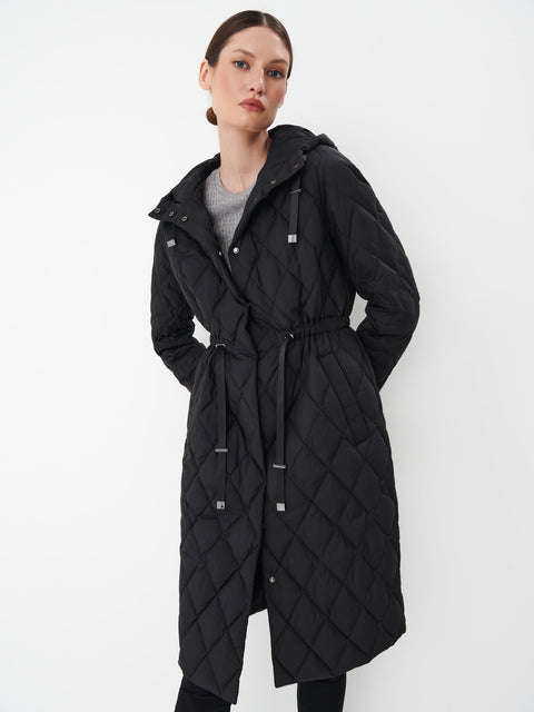 Mohito Women's Black Hooded Long Quilted Coat |Mohito In Lebanon