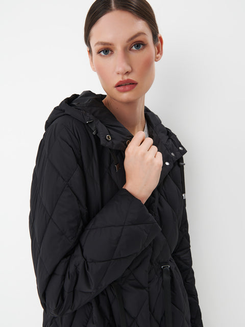 Mohito Women's Black Hooded Long Quilted Coat |Mohito In Lebanon