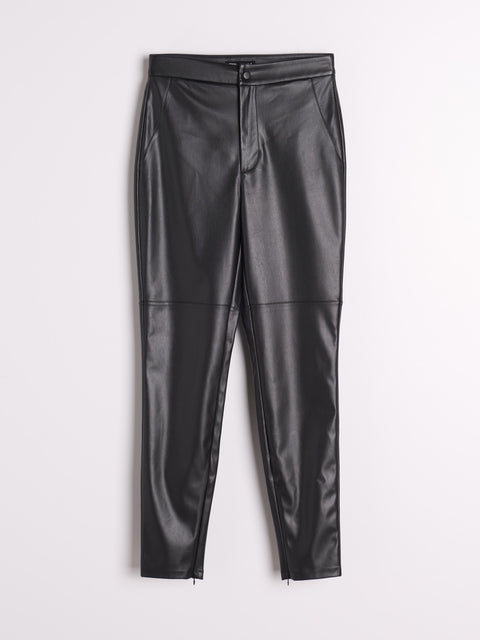 Sinsay Women's Black Imitation Leather Trousers | Sinsay In Lebanon