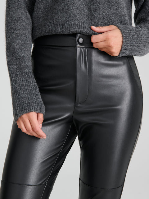 Sinsay Women's Black Imitation Leather Trousers | Sinsay In Lebanon