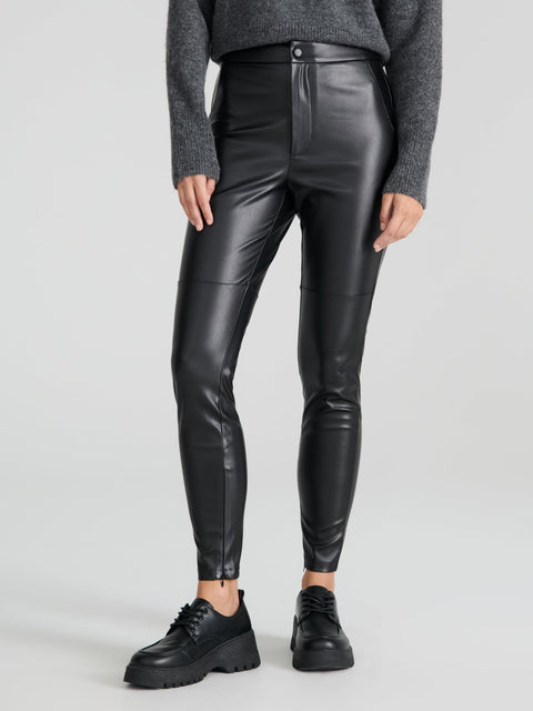 Sinsay Women's Black Imitation Leather Trousers | Sinsay In Lebanon