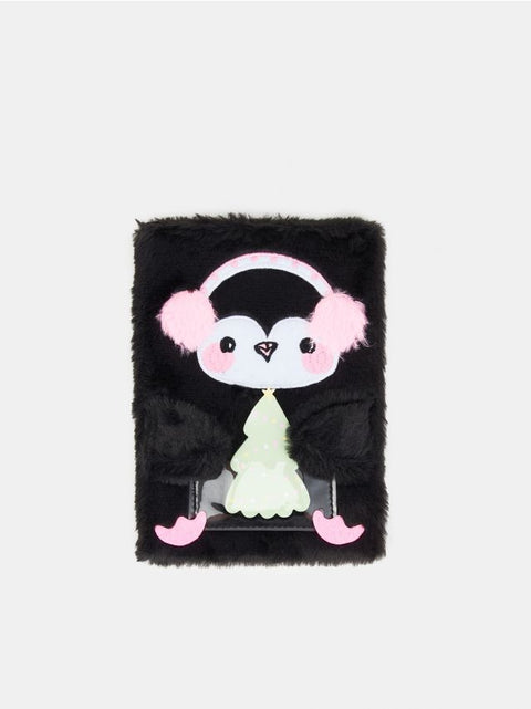 Sinsay Black Plush Cover Notebook |Sinsay In Lebanon