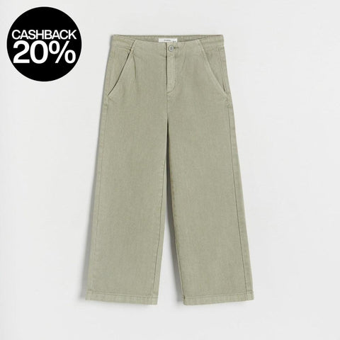 Light green pants on a white background