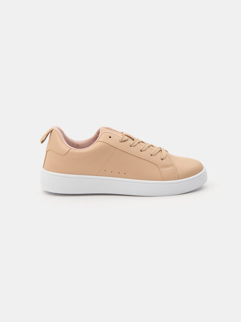 Sinsay Women's Beige Lace-Up Trainer Sneakers | Sinsay In Lebanon