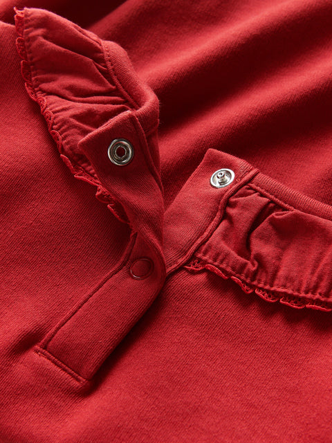Reserved Baby Girl's red Cotton Rich Collar Bodysuit | Reserved In Lebanon