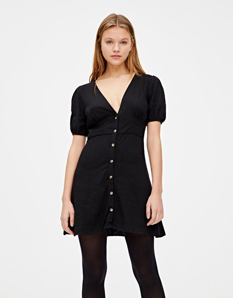 Pull & Bear Women's Black Mini Dress 9390/328/800(shr)