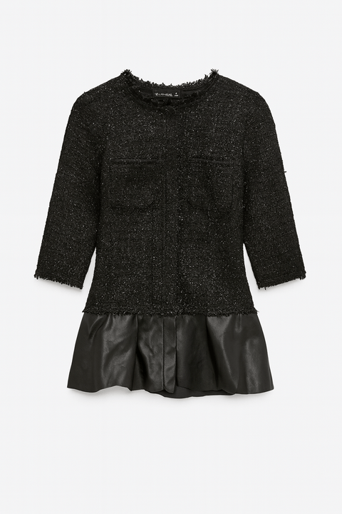 Zara Women's Black Long-Sleeve Dress | Zara in Lebanon