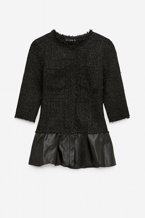 Zara Women's Black Long-Sleeve Dress | Zara in Lebanon