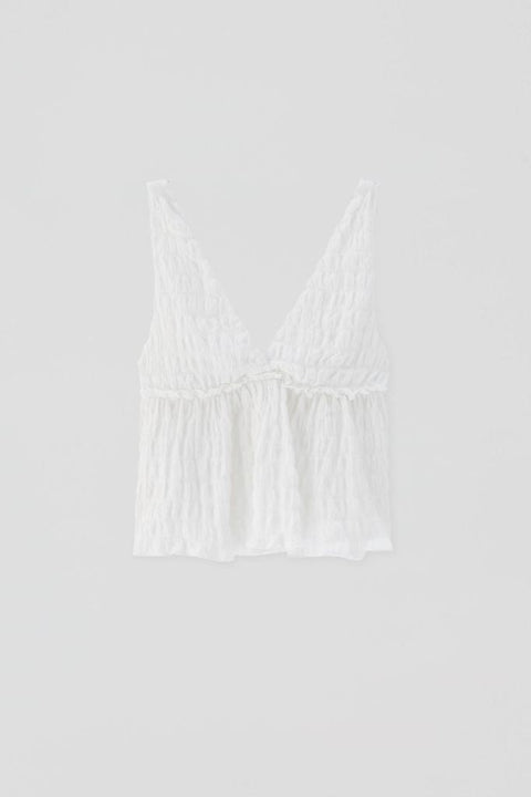 Pull&Bear Women's White Sleeve Blouse | Pull&Bear in Lebanon