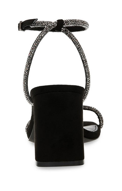 Steve Madden Women's Black Leva Rhinestone Heel Sandals|Steve Madden In Lebanon