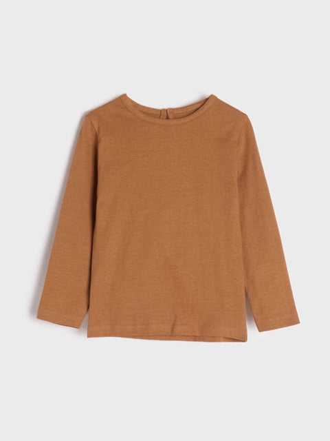 Sinsay Baby Girl's Beige & Brown Knitted Dress With Long Sleeve Blouse | Sinsay In Lebanon
