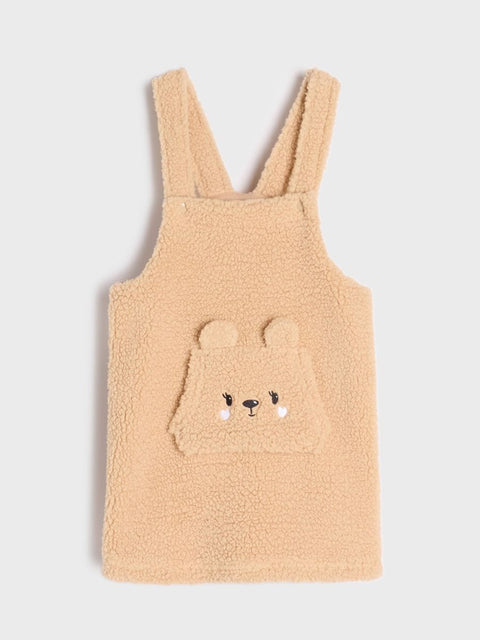 Sinsay Baby Girl's Beige & Brown Knitted Dress With Long Sleeve Blouse | Sinsay In Lebanon