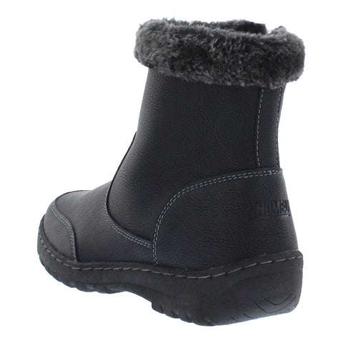 Khombu Women's Black All Weather Memory Foam Comfort Ankle Boot | Khombu In Lebanon