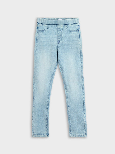 Sinsay Girl's Light Blue Elastic Waist Jeans | Sinsay In Lebanon