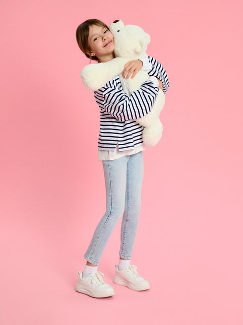 Sinsay Girl's Light Blue Elastic Waist Jeans | Sinsay In Lebanon