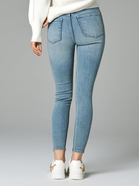 Sinsay Women's Blue Skinny Jeans With Washed Effect | Sinsay In Lebanon