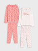 Sinsay Girl's Pajama Set 2-Pack White-Dusty Rose AYA