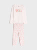Sinsay Girl's Pajama Set 2-Pack White-Dusty Rose AYA
