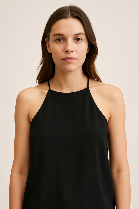 Mango Women's Black Sleeveless Top| Mango in Lebanon