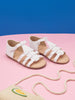 Sinsay Girl's White Leather Velcro fastening Sandals | Sinsay In Lebanon