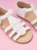 Sinsay Girl's White Leather Velcro fastening Sandals | Sinsay In Lebanon